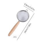 Puidust k&auml;epidemega roostevaba terasest v&auml;ike s&otilde;el peen v&otilde;rk &otilde;li kurn multifunktsionaalne filtris&otilde;el jahu s&otilde;el k&ouml;&ouml;gi k&uuml;psetustarbed S