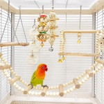 8 tk Kombinatsioon Papagoi Linnu M&auml;nguasjad Papagoi Treening M&auml;nguasjad Looduslik Puit Papagoi Kiik Istumispuu M&auml;nguasjad Linnupuuri Ronimis M&auml;nguasjad Lemmikloomatarbed