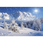 Talvine M&auml;nnimets M&auml;gi Lumi Taevas L&otilde;uendimaal Looduslik Maastik Foto Taust Prinditavad Plakatid Fotostuudio Kodu Ruumi Dekoratsioon 12X18inch 30x45cm