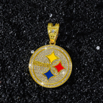 Uus Meeste Naiste Hip Hop &Uuml;mmargune Kirjaga Ripats Kaelakee 13mm Sulamist Bling Rhinestone Kuuba Kett HipHop Kaelakee Moeehted