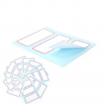 12 lehte isekleepuv silt t&uuml;hi m&auml;rkme etiketi riba kleepuv kirjutatav nimekleebised