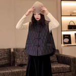 Uus Hiina pandlaga valge pardi udusulest vest naistele talveks uus mood teemant suur suurus vest udusule vooder L must