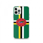 Coque iPhone &ndash; Drapeau Dominique &ndash; Supp &ndash; Mitmev&auml;rviline &ndash; &Uuml;hilduv iPhone 12 Pro &ndash; Vertikaalne
