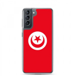 Coque T&eacute;l&eacute;phone &ndash; Samsung &ndash; Galaxy S21 Plus &ndash; Drapeau Tunisie &ndash; Souple &ndash; mitmev&auml;rviline
