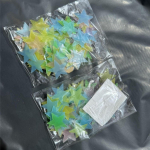 100 tk Seinakleebiste kleebis Pimeduses helendav Baby Kids Magamistoa Kodukujundus V&auml;rvilised t&auml;hed Helendavad fluorestseeruvad seinakleebised