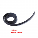 10 mm 2:1 termokahaneva toruga traat&uuml;mbris&uuml;mbris, 6M/19Ft must