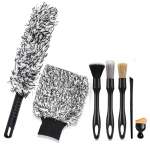 Autopesuhari, Erinevad detailiharjad, Ratta kere jaoks, Autopuhastuseks, Vahede puhastamiseks, Set of 7 car must