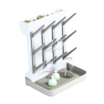 Beebipudelite kuivatusrest BPA-vaba Kiiresti kuivav Lihtne paigaldada Ruumis&auml;&auml;stlik Vertikaalne pudelikuivati Hoidik Beebitarvikute hoiustusalus hall