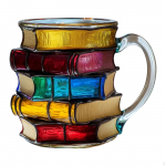 Book Stacking Coffee Cup, Painted Mug, Creative Multifunctional Lover's A