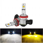 SIVNDEAUTO Integreeritud LED 2-v&auml;rviline vahetatava v&auml;rviga ventiil H8/H9/H11/H16, Udutuli, S&otilde;iduki &uuml;levaatus, Uus H8/H9/H11/H16 Shared kollane