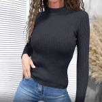 Naiste mood vabaaja &uuml;hev&auml;rviline kampsun pikkade varrukatega &otilde;huke kampsun, pullover S