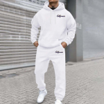 Meeste ja naiste t&auml;navakunstiline sametine kapuutsiga tr&uuml;kitud dressipluus/hoodie ja p&uuml;ksid komplekt L