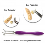 Hambakrooni hoidja Hambakrooni ja silla paigaldaja/eemaldaja (tagumised ja eesmised hambad) Silikoonk&auml;epidemega Hambaravi Labiinstrumendid 1 piece Purple Handle