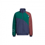 Adidas Originals Kolmelehelogo Lukuga P&ouml;&ouml;ratav Pikkade Varrukatega Puuvillane Jakk Meeste Jakid Roheline HE6610 XS