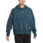 Nike Sportswear Phoenix Fleece Mugav L&otilde;tv Kapuutsiga Pikkade Varrukate Dressipluus Naiste Topp S&uuml;vamere Sinine Seil DQ5859-478 M gray
