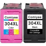 2 Cartouches d'encre Compatible pour HP 304 XL 304XL Compatible pour DeskJet 2620 2630 2632 3720 3730 3733 3750 Envy 5020 5030 5032