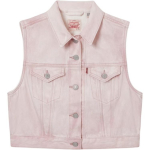 Levis SS25 Vabaaja Kitsa L&otilde;ikega L&uuml;hike Teksist Vest Naiste Vestid Roosa A7437-0005 S