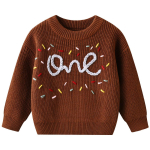 S&uuml;gis ja Talv Beebi Beebi Alussweater S&uuml;nnip&auml;ev Etsy DIY-id K&auml;sitsi tikitud &Uuml;ks Poiss T&uuml;druk Sweater 66cm