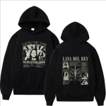 Lana Del Rey Moetr&uuml;kiga Hip Hop Huppar Meestele S&uuml;gis Talv Naistele Vabaaja Vintage Pika Varrukaga Fliisist Pullover Hupparid M black