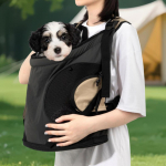 Pet Carrier Backpack Portable Breathable Novelty Ventilated Carrying Bag black kreemikas