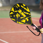 Padelireket Epe-s&uuml;damikuga Spordireket Kerge Tennise reket F&uuml;&uuml;siline varustus Parki Vanem-laps black and yellow