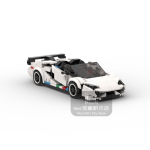 MOC Lambo Aventador SVJ 368 tk v&otilde;idus&otilde;idu sportauto s&otilde;iduk v&otilde;idus&otilde;itja ehitusklotsid telliskivi loomingulised garaažim&auml;nguasjad white
