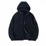 S&uuml;gis- ja talvised fliisriided paaridele, lambavillast fliisriided, paksendatud mantel, paaridele m&otilde;eldud fliisfliisist fliisjakk 4XL must