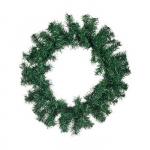 Couronne de No&euml;l - 40 x 6 x 40 cm - Plastique - Vert - D&eacute;coration int&eacute;rieure roheline