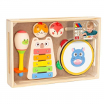 Jeu d'instruments de musique en bois - MOLTO - Tambourin, maraca, xylophone, castagnettes - Enfant - Multicolor puhas
