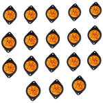 18tk LED markeritulesid 12V Veekindel Haagis Kollane Universaalne sobivus