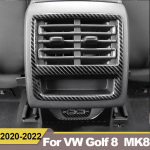 Auto tagumine konsool Keskkonditsioneeri &otilde;hutusava v&auml;ljalaskeava USB-pordi katte trimm Volkawagen VW Golf 8 MK8 2022 tarvikute jaoks A Black