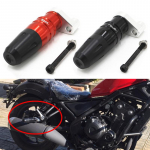 Mootorratas CM500 tarvikud osad v&auml;ljalasketoru liugurid p&otilde;rkepadjade kaitse Honda Rebel 500 CMX500 cmx 500 jaoks Rebel LOGO Silver