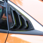 2 TK ABS tagumine veerandpaneel, akna k&uuml;ljereisid s&uuml;sinikkiust v&auml;rvi &otilde;hutusava kleebise kate Honda Civic Type R jaoks Low Gloss