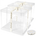 2 tk 30 cm l&auml;bipaistvat kookikarpi ruudukujuline kooki kingipakendikarp s&uuml;nnip&auml;evaks pulmadeks aastap&auml;evaks peoks magustoidu kingituseks kaunistuseks magustoidu v&auml;ljapanek 31 x 31 x 30cm