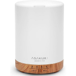 ASAKUKI 300ML eeterlike &otilde;lide difuusor, vaikne 5-in-1 premium niisutaja, kodul&otilde;hna aroma difuusor 7 LED-v&auml;rvi muutuva valguse ja automaatse v&auml;ljal&uuml;litusega pruun