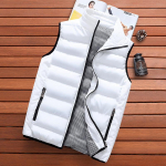 Talvine soe meeste mood &otilde;huke puuvillane polsterdatud vest varrukateta sulejope L