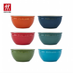 Zwilling 6-osaline vikerkaarev&auml;rviline keraamiline kaussikomplekt