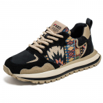 Meeste Etnilise Mustriga Suede Retro Tossud Paeladega Vabaaja V&auml;litingimustes Mitmev&auml;rvilised Jalan&otilde;ud 39 must
