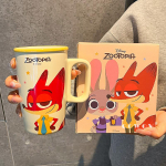 Hull Zootopia Judinick Keraamiline Kruus Suure Mahutavusega Paaride Vee Tass Laste Kodu Joogivesi Kontor 500ml