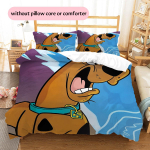 Scooby-Doo Muster Voodipesu Tekikott Komplekt Kodu Kaunistus Kingitus (1 * tekikott + 2 * padjap&uuml;&uuml;r ilma t&auml;idiseta) 135x200cm