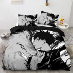 Anime Jujutsu Kaisen Satoru Gojo Tekikottide komplekt King Queen Double Full Twin Single suurus lastele teismelistele voodipesukomplekt EU Single(135*200cm)3pcs black