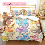 Eevee Pok&eacute;moni Muster Voodipesu Kodu Dekoreerimine S&uuml;nnip&auml;evakingitus (1 * tekikott + 2 * padjap&uuml;&uuml;ri, ilma s&uuml;damikuta) 135x200cm