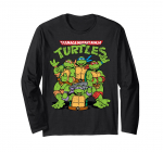 Teismelised Mutant Ninja Kilpkonnad Klassikaline Retro Logo Pikkade Varrukatega T-s&auml;rk must