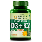 Vlado Himalayan Organics Taimne D3 K2 Vitamiini Toidulisand 600 IU Luude ja Immuuns&uuml;steemi Tugevdamiseks Kapslid 120 tk