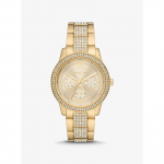 Michael Kors Suur Tibby Pav&eacute; Kuldse Tooniga K&auml;ekell MK7292 kuld