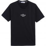 Stone Island Logo Prindiga &Uuml;mmarguse Kaelusega Sirge L&otilde;ikega L&uuml;hikeste Varrukatega T-s&auml;rk Meeste Pealsed Must 81152NS91-V0029 L