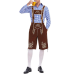 Meeste Baieri Oktoberfesti &uuml;likond - Ruuduline s&auml;rk ja traksip&uuml;ksid komplekt XXXL