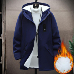 Meeste puuvillased tuulekindlad &uuml;hev&auml;rvilised mantlid parkad jakid meeste pikk kapuutsiga mantel talvine soe paks fliisist parkad jakid 4XL