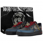Nike Air Force 1 Slip Resistant Abrasion Resistant Low top Skateboard Shoes Unisex Black Gold CW2288-001(Team113-S-BOX) 38