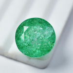 Naturaalne Colombia Roheline Smaragd 20,95 ct &Uuml;marl&otilde;ikega AA+ Sertifitseeritud V&auml;&auml;riskivi 14.5 mm approx. roheline